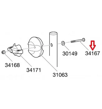 Винт Thule M8x90 мм 34167 для ClipOn / HangOn