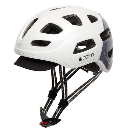 Шлем CAIRN Quartz LED USB Shiny White Grey