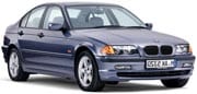 E46 4-дверный седан с 1998 по 2001 на гладкую крышу