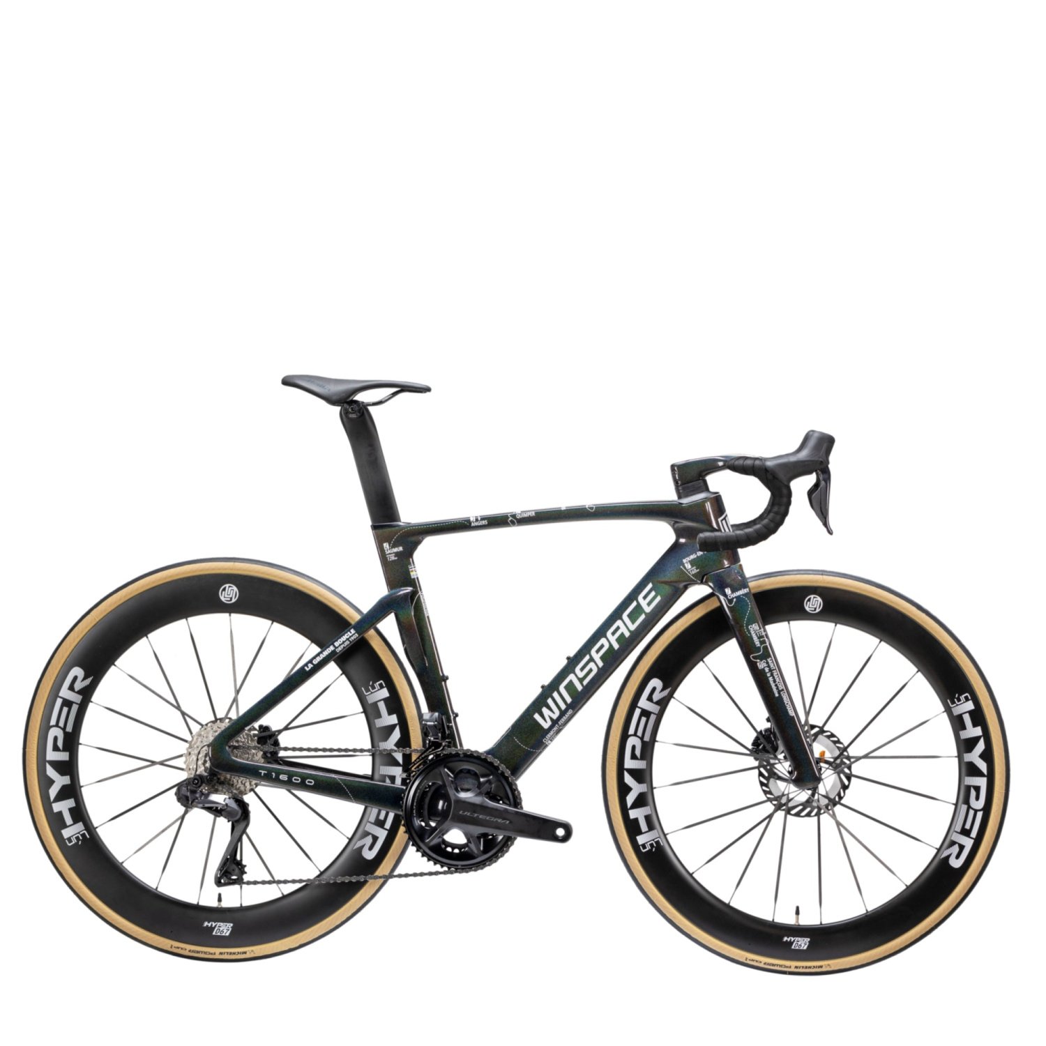 Велосипед Winspace T1600 Dura-Ace Di2 Bright black/White