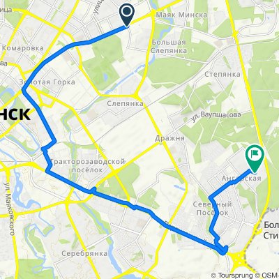 От Макаёнка  до улица Нестерова, Минск