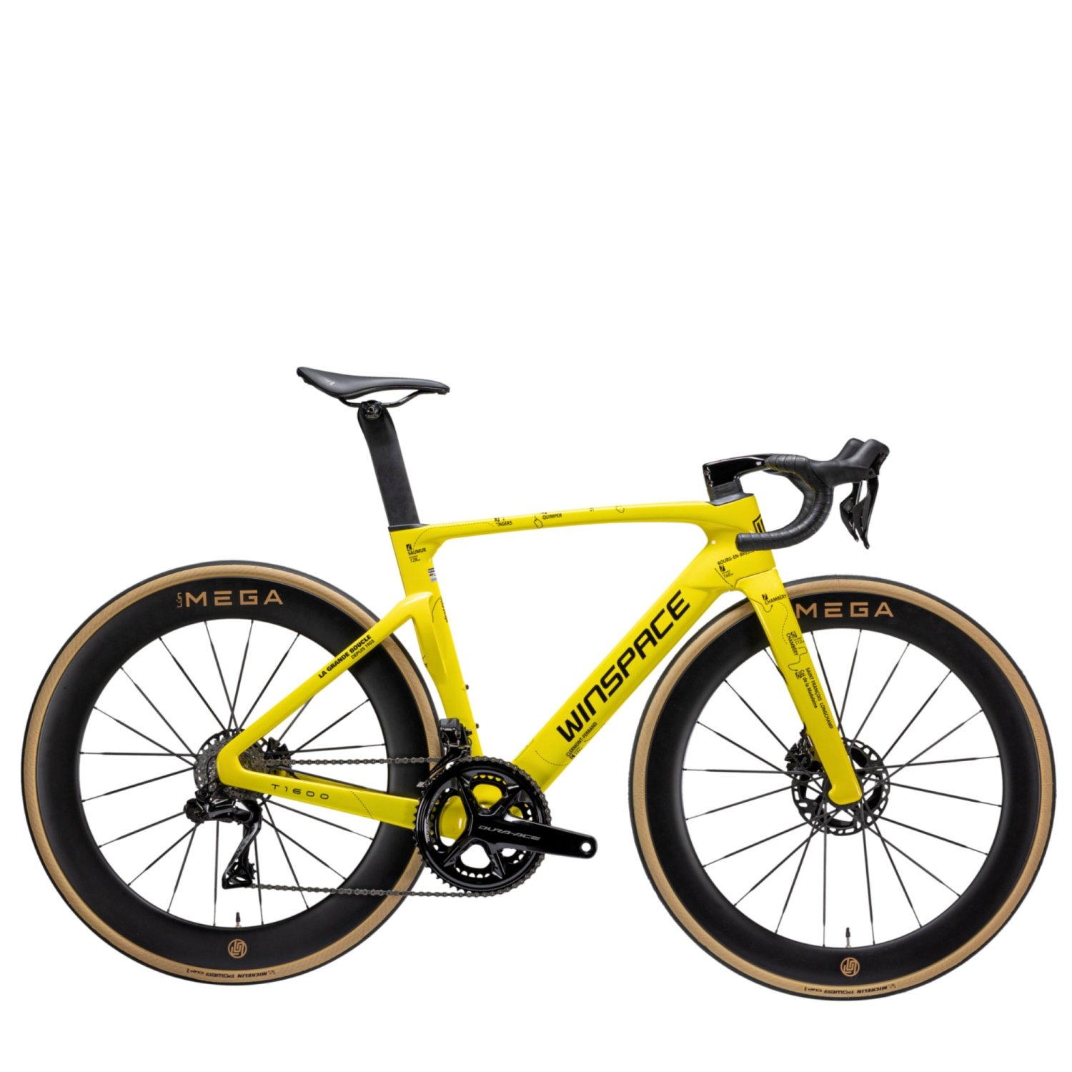 Велосипед Winspace T1600 Dura-Ace Di2 Yellow/Black