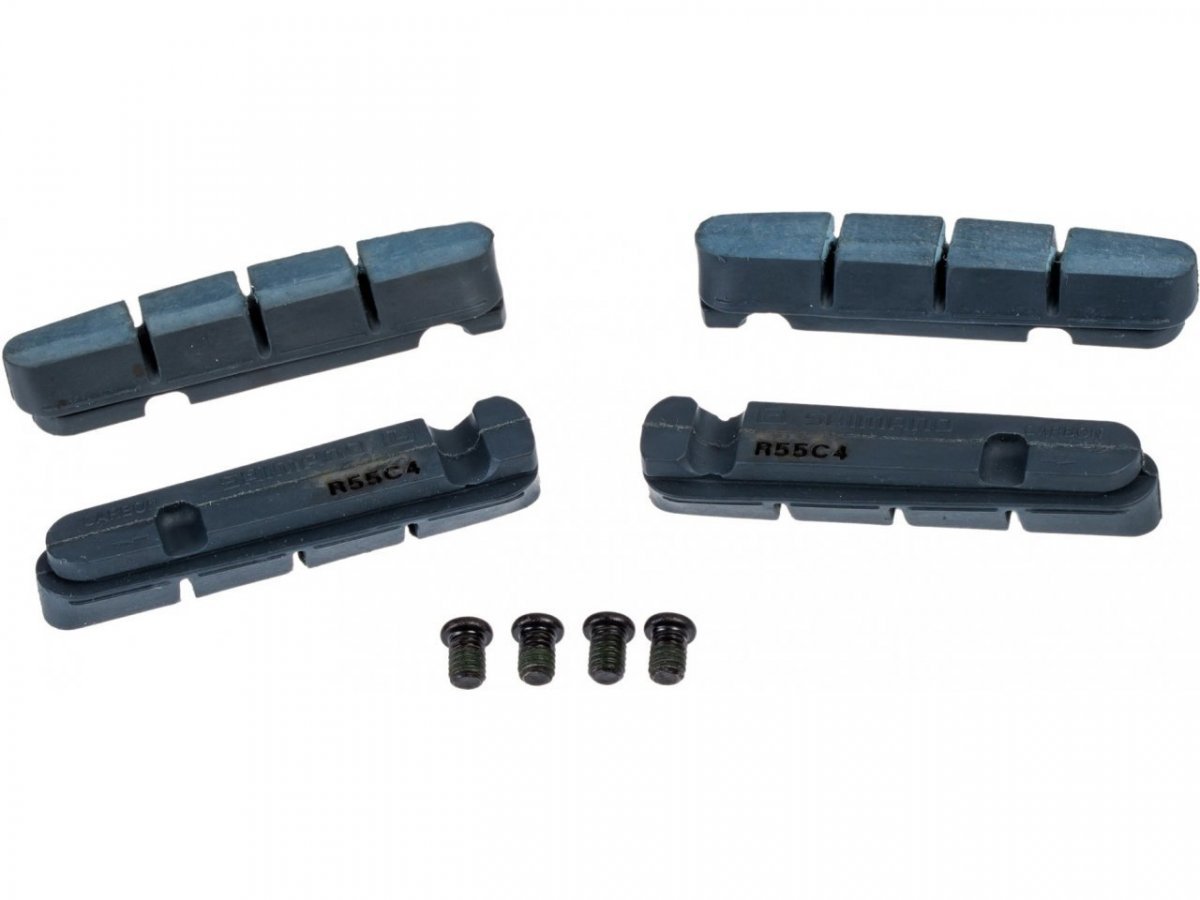 Тормозные колодки Shimano, шоссейные, R55C4, 2 пары, для DA, Ultegra, 105, для карбонового обода
