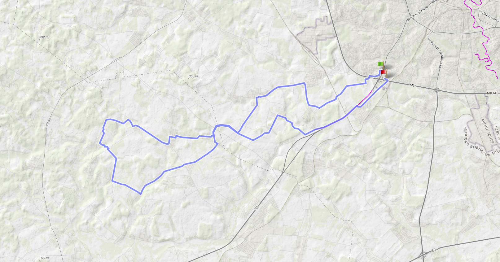 Тропа для горного велосипеда Сеница-Минск