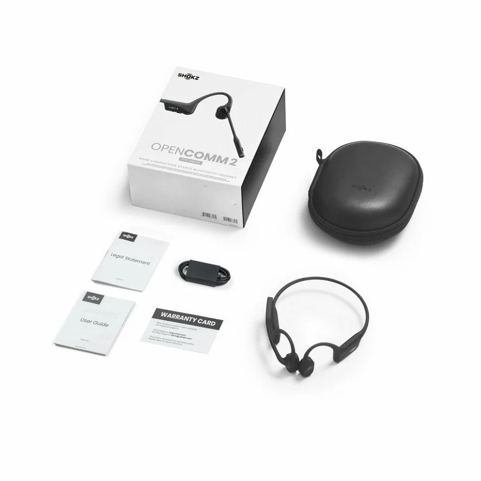 Беспроводные наушники с костной проводимостью SHOKZ OpenComm 2, черный