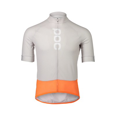 Веломайка POC M'S ESSENTIAL ROAD LOGO JERSEY Granite Grey/Zink Orange