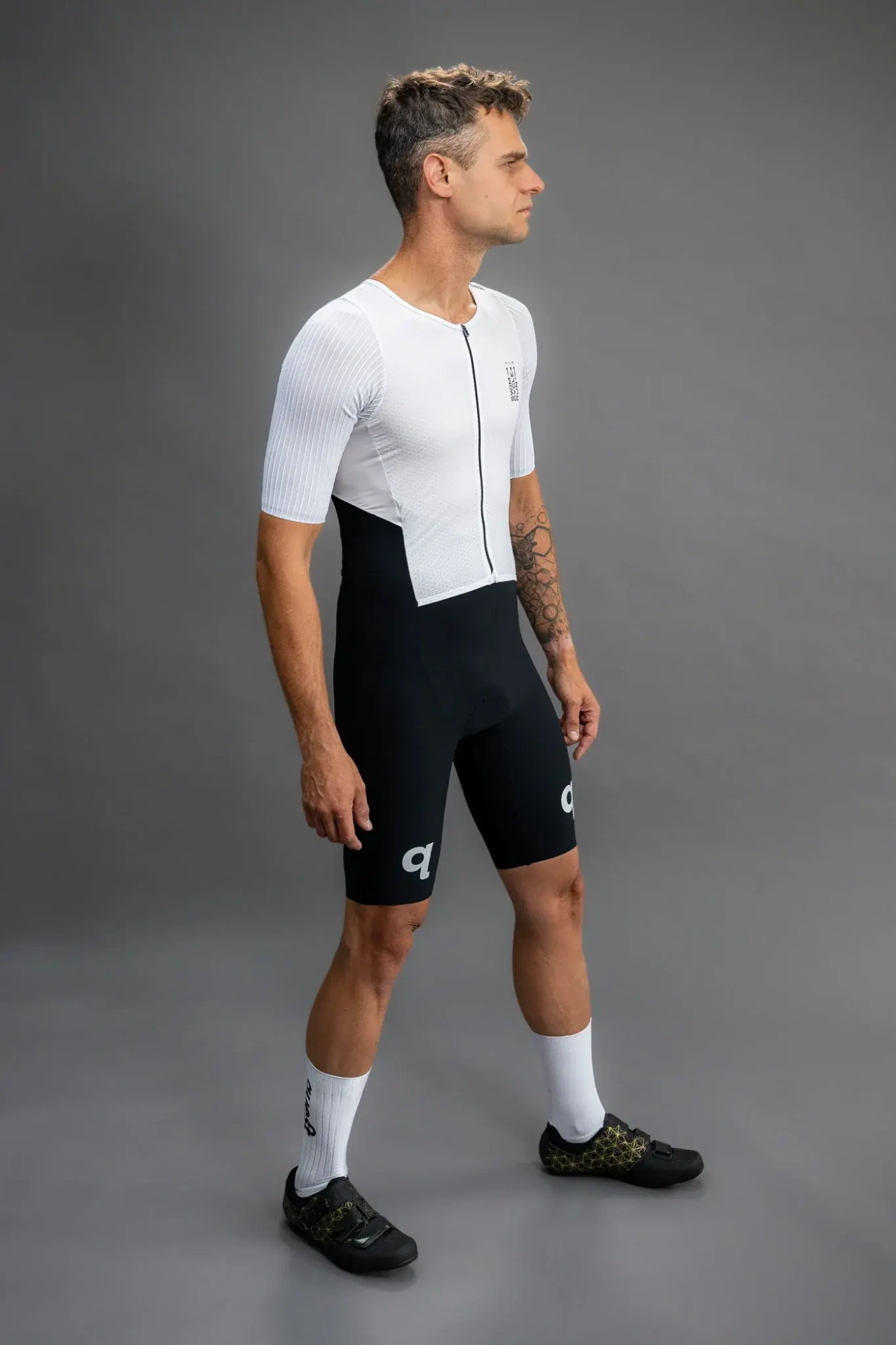 Трисьют мужской QUEST Black&White Premium Triathlon Suit