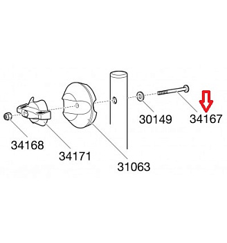 Винт Thule M8x90 мм 34167 для ClipOn / HangOn