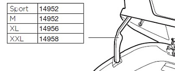 Запчасть THULE MOTION XT. Рычаг подьема крышки бокса.14952