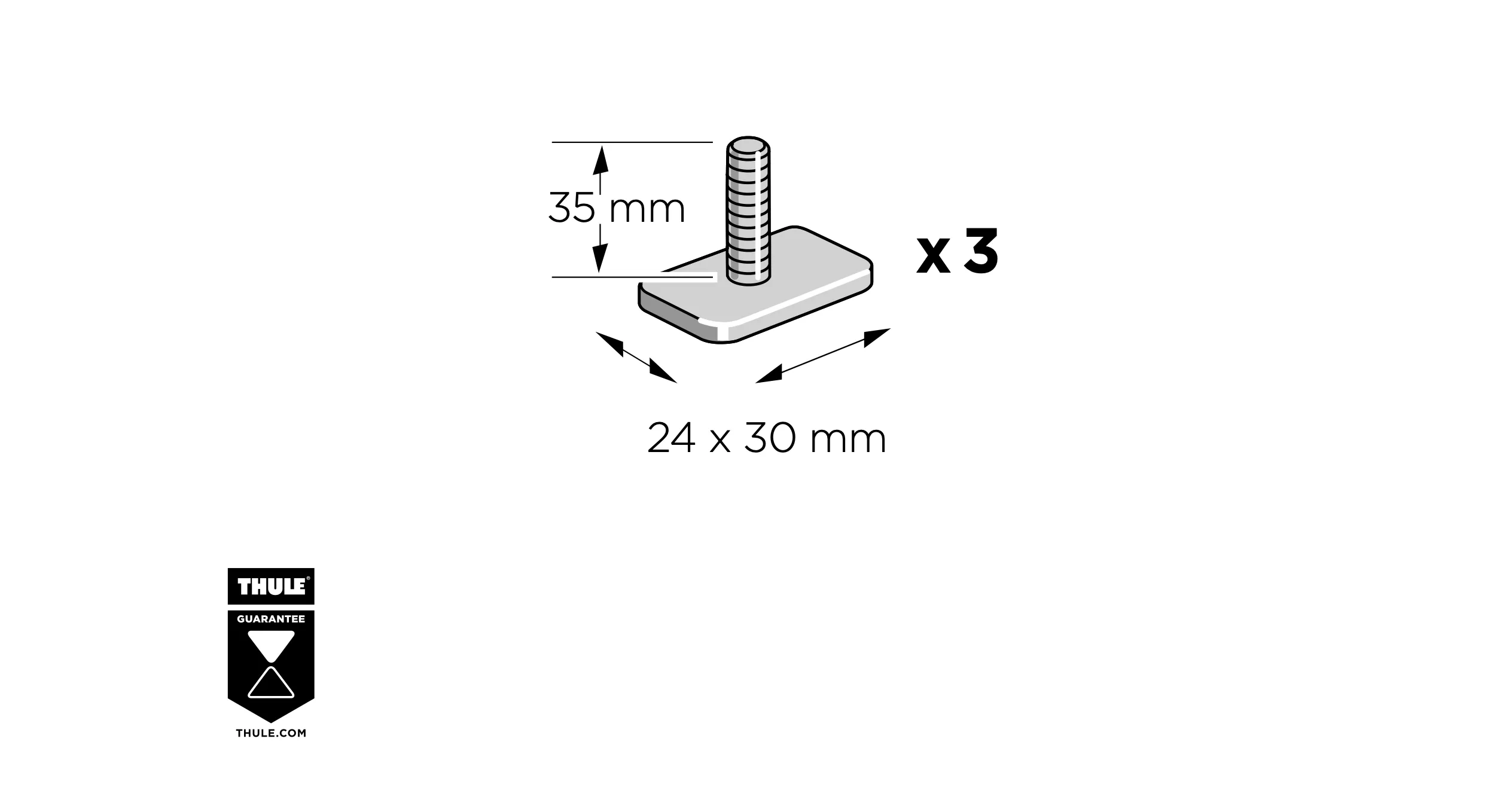 Купить Переходник Thule T-track Adapter 889-3 в Минске